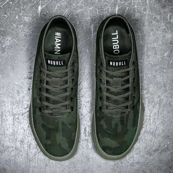 NoBull Forest Camo Canvas Mid Trainer Sneakers Green Shoes Men's 13 Rare HTF - Picture 6 of 15